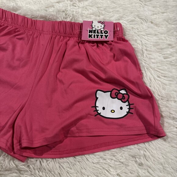 Hello Kitty womens NWT pink sleep shorts soft stretch graphic print M - Picture 2 of 7